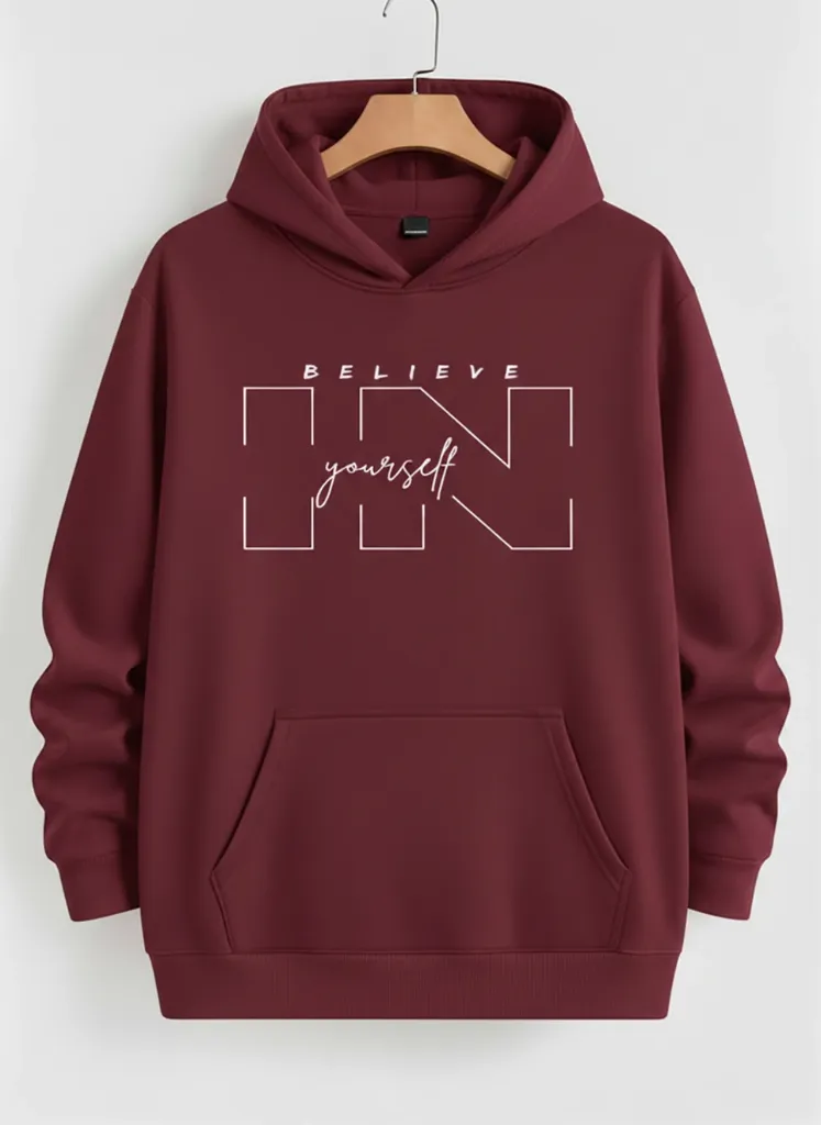 Hoodie ( IN ). (Burgundy, M)