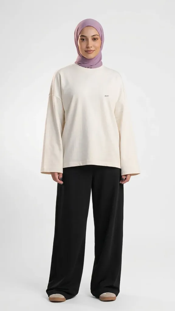 T-Shirt Long-sleeved (Off White) (S)