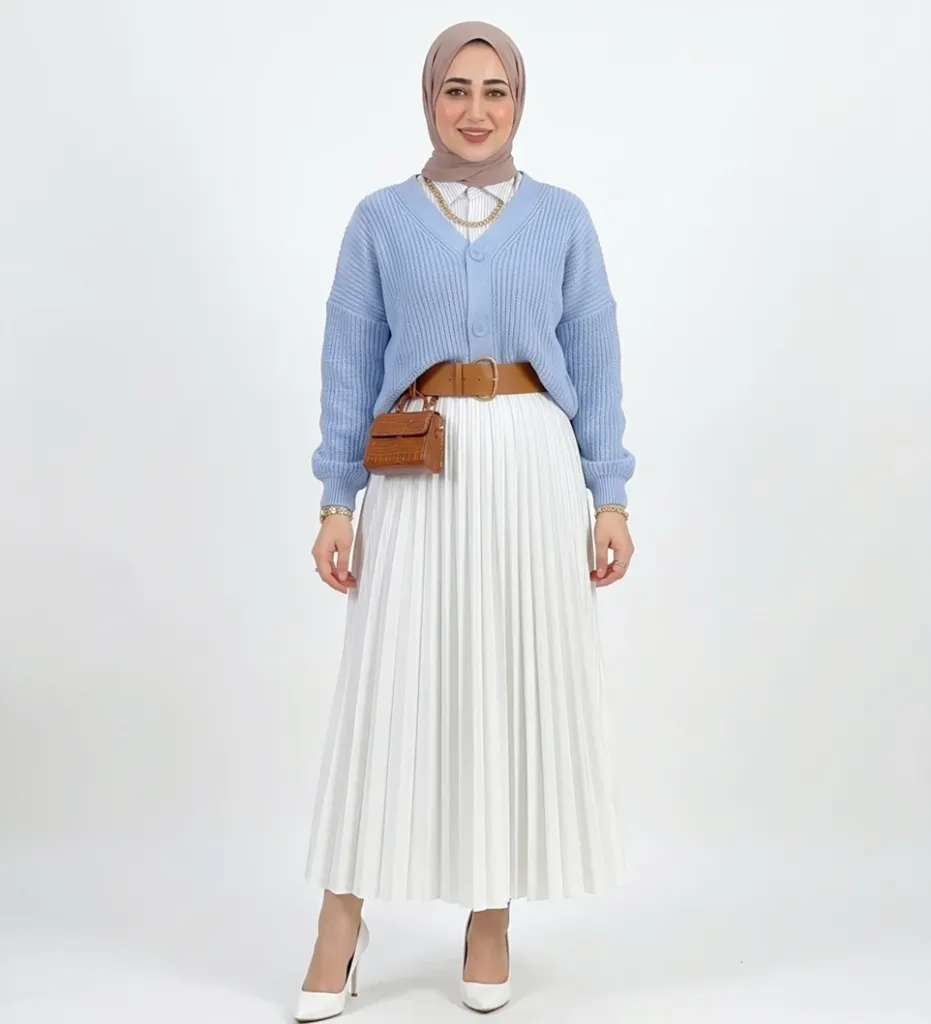 Skirt Pleissé White
