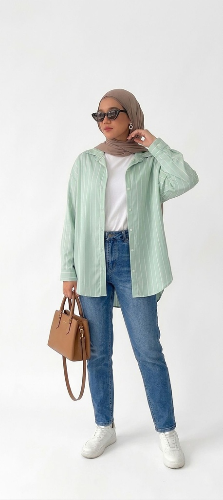 Chemise Striped Mint Green