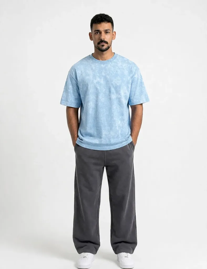 T-shirt Sky Blue Marble