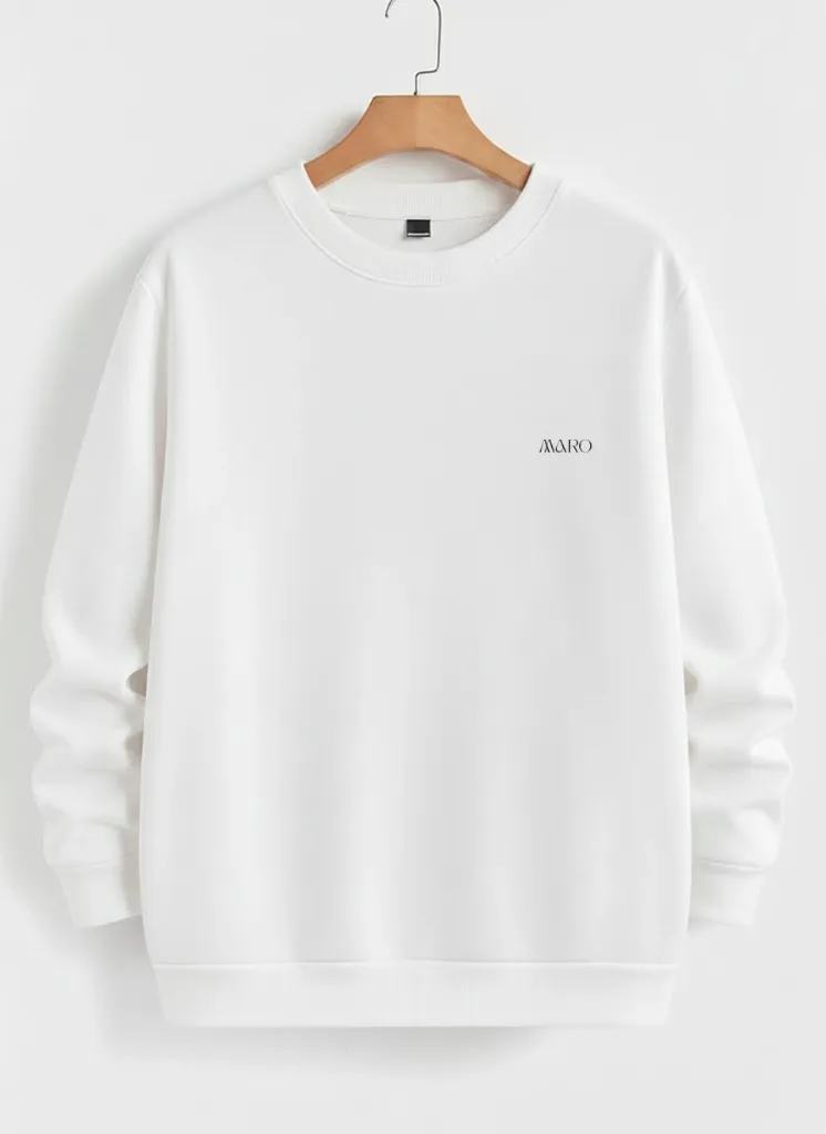 Hoodie Round white (M)